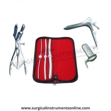 Hegar uterine dilator 3 pieces set,3-4, 7-8, 13-14, mathieu speculum, grave large, collin large
